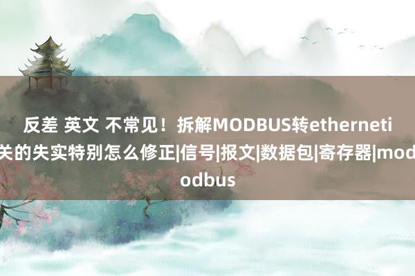 反差 英文 不常见！拆解MODBUS转ethernetip网关的失实特别怎么修正|信号|报文|数据包|寄存器|modbus